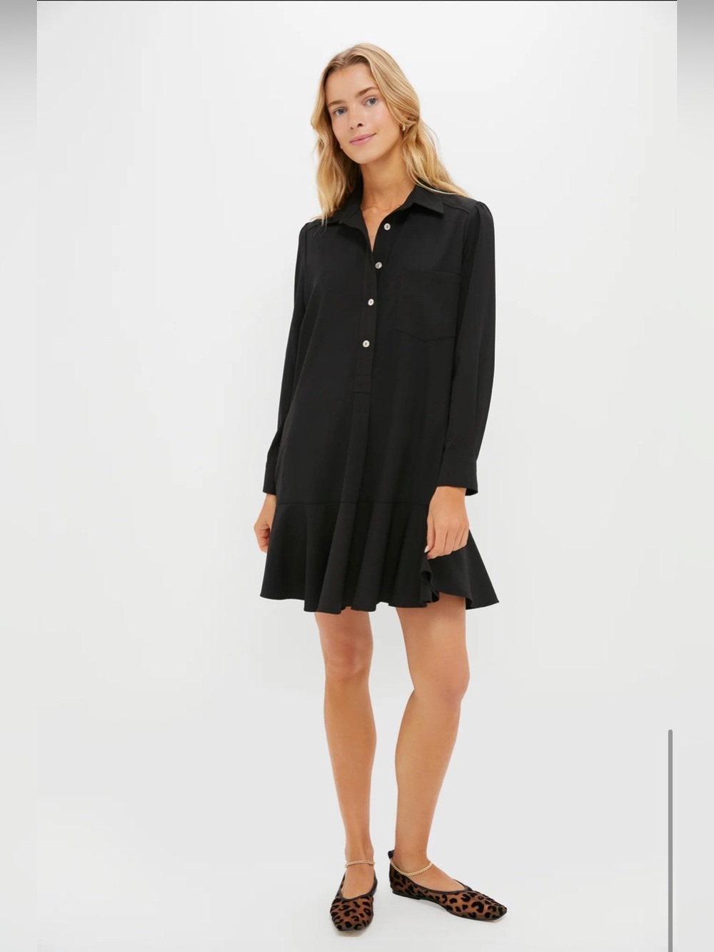 Tuckernuck Navy Crepe Callahan Shirt Dress